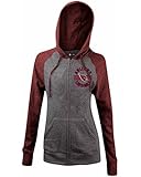 NFL Ladies Tri Blend Fleece Zip Up Hoodie with Contrast Sleeves and Hood