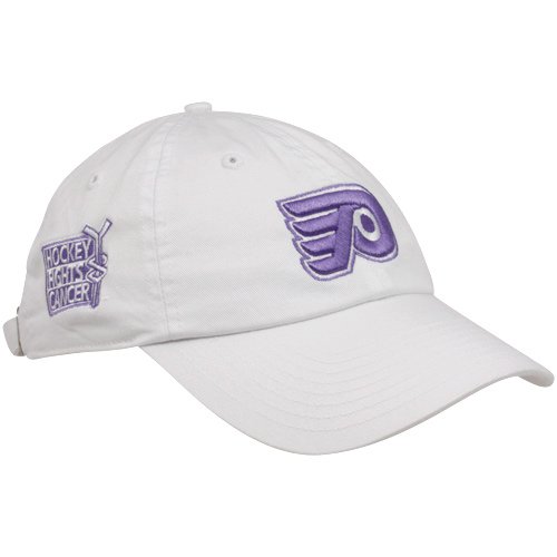 New Era Philadelphia Flyers Ladies White Hockey Fights Cancer Slouch Adjustable Hat