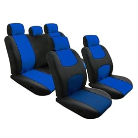 Univerisal Car Seat Cover Full Set Flat Cloth Blue/black 115