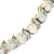 Gold over Silver Simulated Opal Diamond Bracelet (BG4068 SOP)