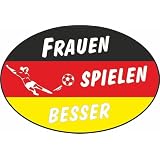 Aufkleber "Frauen spielen besser" Deutschland, 125 x 85 mmvon "carstyling-xxl.com"
