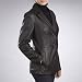 BGSD Women's Classic Three-Button New Zealand Lambskin Leather Blazer in Black or Brown - Misses & Petite image 5