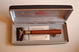 Omega Solid Brier Wooden Trac 2 Razor - #C-5144