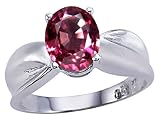 1.50 cttw Genuine 9x7mm Oval Pink Tourmaline Ring. LIFETIME WARRANTY