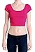 TL Women's Versatile Trendy Basic Fitted Short Sleeve Scoop Neck Solid Crop top