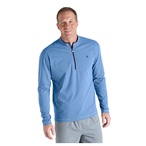 >>>Sale Coolibar UPF 50+ Men's ZnO Tropical Weight Quarter Zip Sun