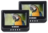 from Curtis Twin 7 LCD Dual Screen Portable Car DVD players w/ USB inc. Remote Control, Charger, Strap & Carry Case (Model DVD8737)