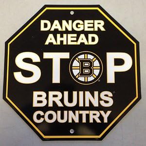 Stopsign Boston Bruins Plastic Stop Sign National Hockey League Hokey Nhl Sport Team University College Fan Accessories