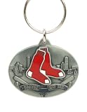 Pewter MLB Team Design Key Ring - Boston Red Sox