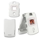 Motorola Razr V3 V3c V3m White Rubberize Diamond Crystal Case Cover