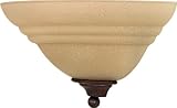 Nuvo Lighting 60/2419 Mericana 1-Light Wall Sconce with Amber Shades, Old Bronze