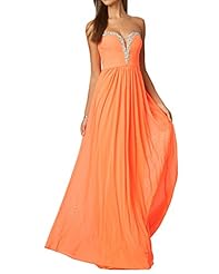 Strapless Cocktail Floor Length Chiffon Evening Dress/Party Dress 