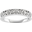 14K White Gold Diamond Wedding/Anniversary Band - 0.05 Ct.