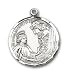 Sterling Silver St. Cecilia Pendant with Stainless Silver Heavy Curb Chain 24 inch