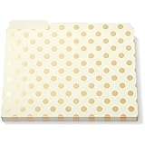 Kate Spade Gold Foil Dots File Folders set of 6