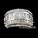 Bianca: 5.2ct Russian Ice on Fire CZ 3 in 1 Stacked Bridal Wedding Ring Set, 3068, 925 Silver