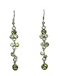 Earrings - E34 - Crystal Leaf Design ~ Olivine
