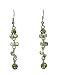 Earrings - E34 - Crystal Leaf Design ~ Olivine