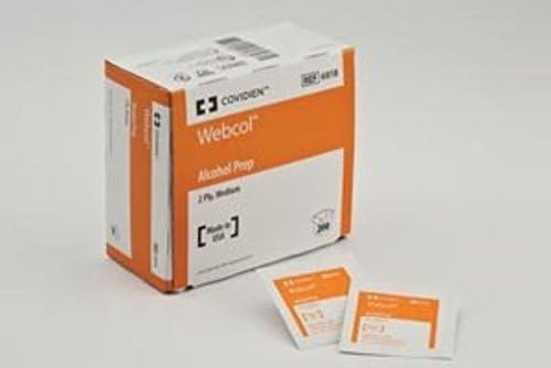 Prep Pad Webcol Isopropyl Alcohol, 70% Individual Packet Medium Sterile (#6818, Sold Per Box)