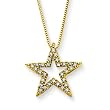 14K Yellow Gold 0.15 ct. Diamond Star Pendant with Chain