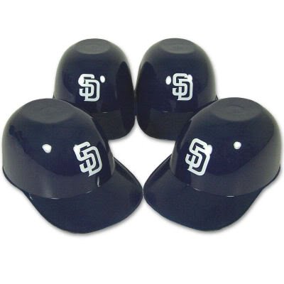 SAN DIEGO PADRES BATTING HELMET ICE CREAM SNACK BOWLS 4 PK