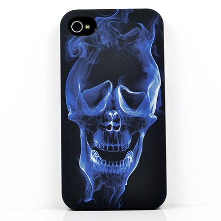 ATC Blue Black Lovely Ultra Slim High Quality Skull Head Skeleton Ghost Image Vinyl Hard Case Cover for Apple iPhone 4th 4 Generation gen iPhone 4S ATC Blue Black Lovely Ultra Slim High Quality Skull Head Skeleton Ghost Image Vinyl Hard Case Cover for Apple iPhone 4th 4 Generation gen iPhone 4S