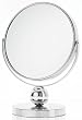 Danielle Large Metal Ball Stem Vanity Mirror with True Image and 7x Magnification, Chrome