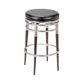 Hillsdale Salem 30-Inch Backless Swivel Bar Stool, Polished Chrome and Rich Maple Accents... by Hillsdale Furniture