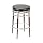 Hillsdale Salem 26-Inch Backless Swivel Counter Stool, Polished Chrome and Rich Maple Accents with Black Vinyl