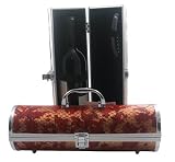 Red Burmese Snake 1-Bottle Wine Tote Travel Case - Zebra