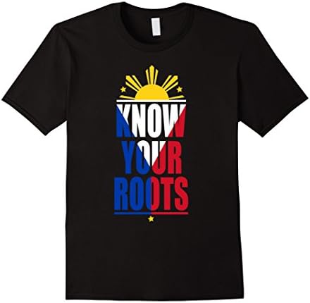 Men's Pinoy Shirt: Know Your Roots. Philippines,Filipino Shirt XL Black