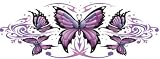 Lethal Threat Decals Purple Butterfly LT00436