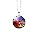 Attractive Sunset Glow Tree Necklace Fashion Glass Long Necklace