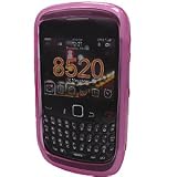 PREMIUM HOT PINK WAVE SOFT CRYSTAL SKIN GEL COVER CASE FOR BLACKBERRY CURVE 8520 8530 TIGHT FIT