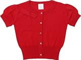 from SOSOOKI SOSOOKI Girls Knitwear-Short Sleeve Cardigan With Bow (Red, Size 0, 6-12 Months) (Model SBTS11G-1338RED  Size 0)