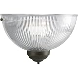 Progress Lighting P7126-20 Wall Sconce with Etched-Glass Cone, Antique Bronze