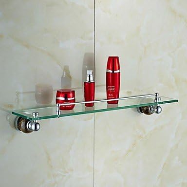Artistic Marble Brass Glass Shelf