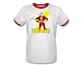 Search : Shazam Shazam Adult Ringer S/S T-shirt in White/Red by DC Comics