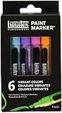 Liquitex 6 Piece Vibrant Professional Fine Paint Marker Set