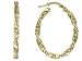 14KT 30MM OVAL TWIST HOOP EARRINGS