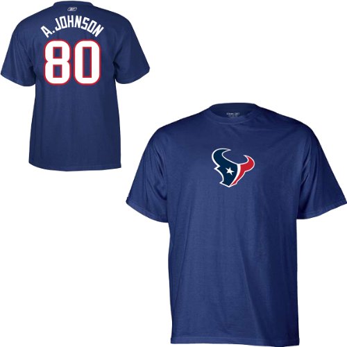 Reebok Houston Texans Andre Johnson Name and Number T-Shirt Extra Large