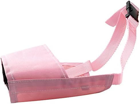 Pink New Nylon Dog Care Muzzle,7 Sizes Pink/Blue/Black/Red,Anti-Bite/Bark Adjustable Size : 7