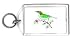 Keychain with perching, bird, animal, fruit, berries, chiffchaff