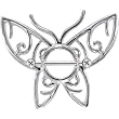 Silver Tribal Butterfly Nipple Shield