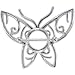 Silver Tribal Butterfly Nipple Shield
