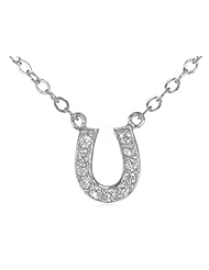 Platinum Plated Sterling Silver Cubic Zirconia Mini Necklace
