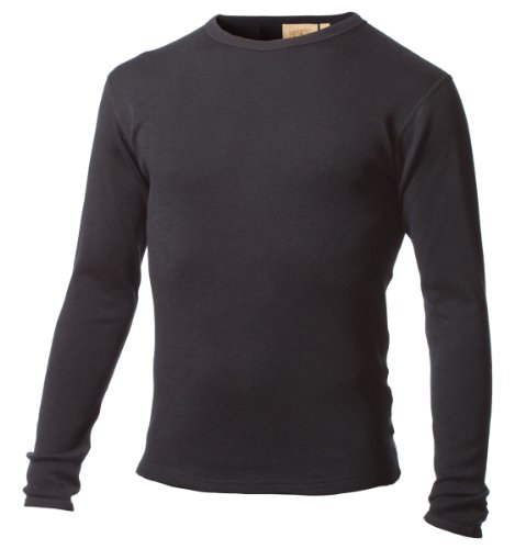 Minus33 100% Merino Wool Base Layer 707 Expedition Weight Crew Neck Top Black XXXL