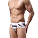 Voberry® Men's Sexy Stripe Boxer Briefs Cotton Underwear shorts Soft Underpants (XL, B)