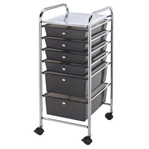 Blue-Hills-Studio-Storage-Cart-with-6-Drawers-13-Inch-by-32-Inch-by-15-1-2-Inch-Smoke