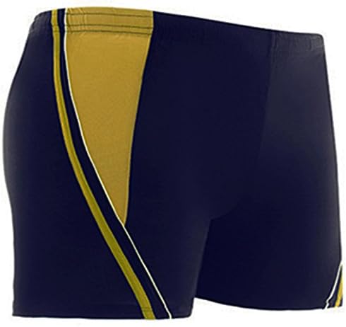 StoSport Women's Solid Black Bikini Bottom Front Mesh lining Boy Shorts Blue+Deep Blue US M/LabeXL